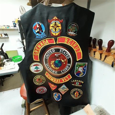 Motorcycle vest patch sewing near me 2025